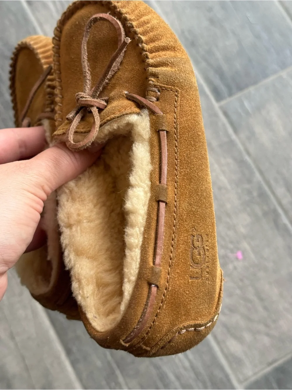 UGG toddler chestnut slippers